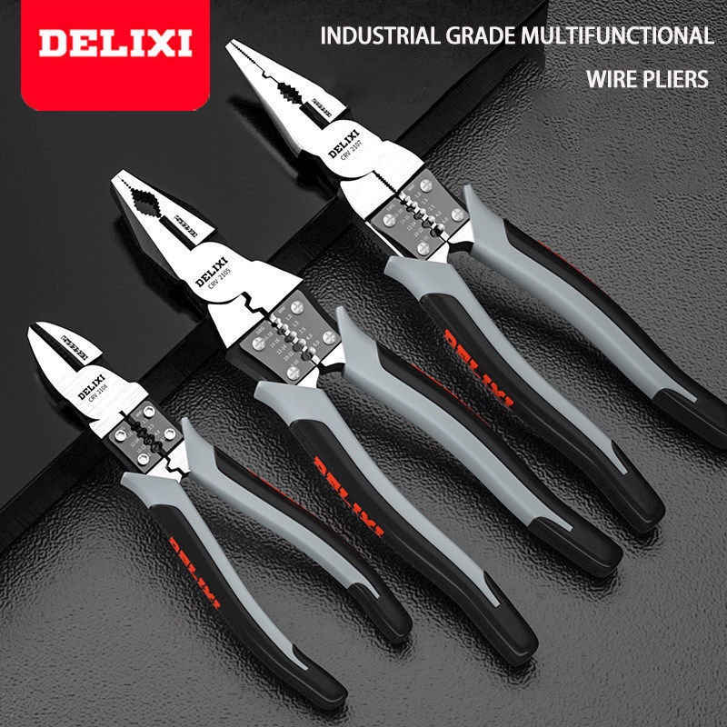 7/9 Inch DELIXI Electrician Universal Multifunctional Needle Nose ...