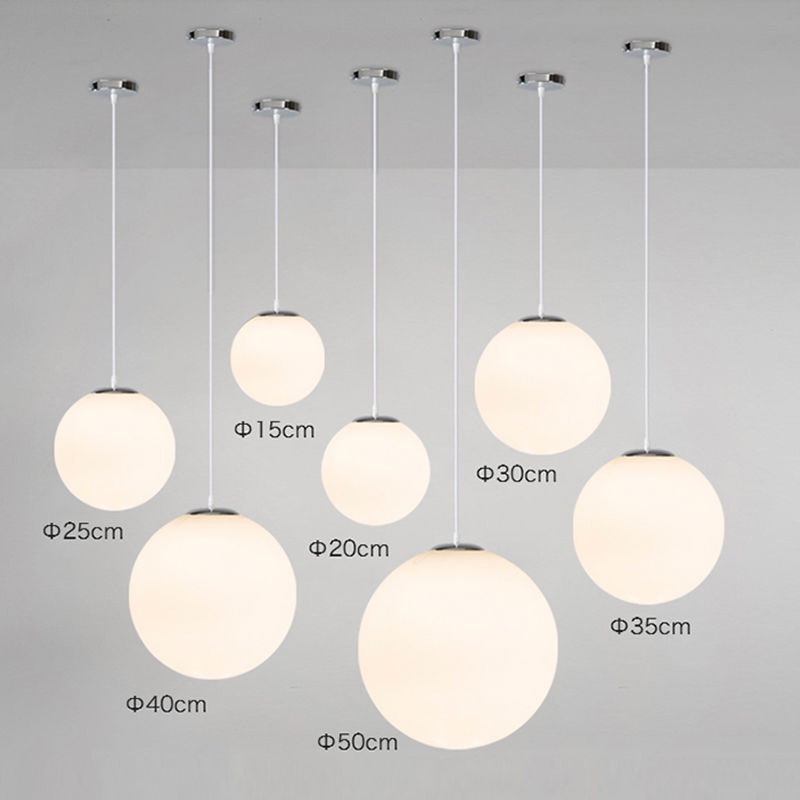 Nordic Simple Bubble Ball Chandelier Modern Bedroom Living Room Hanging ...