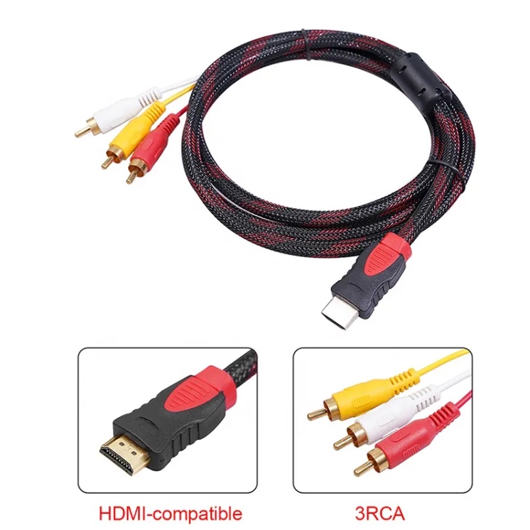1.5M HDMI To 3RCA AV Cable 1080P HDMI HDTV To 3 RCA AV Audio Video Cable Converter Shopee Philippines