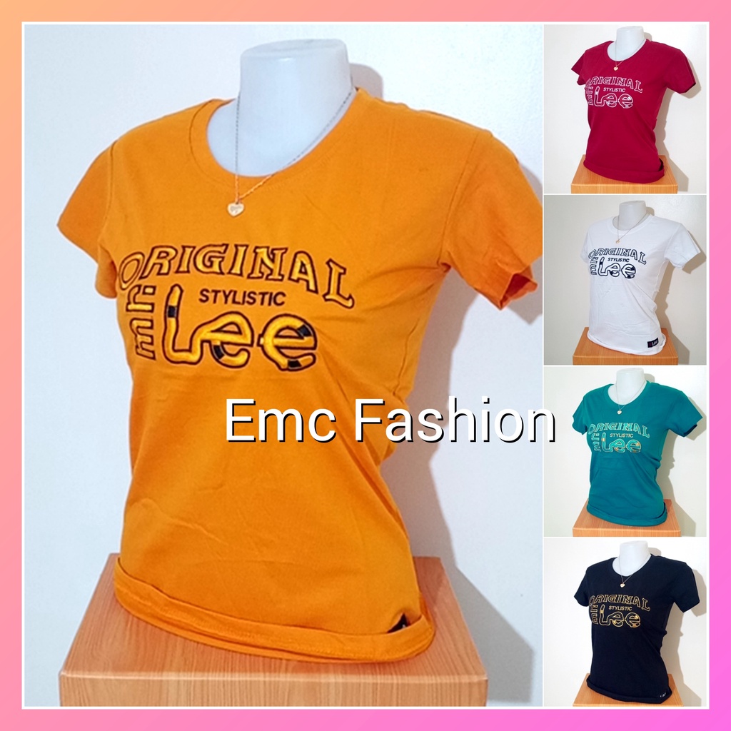 ML121 Emc Fashion Ladies Cut Overrun T-Shirt For Women Embroidered ...