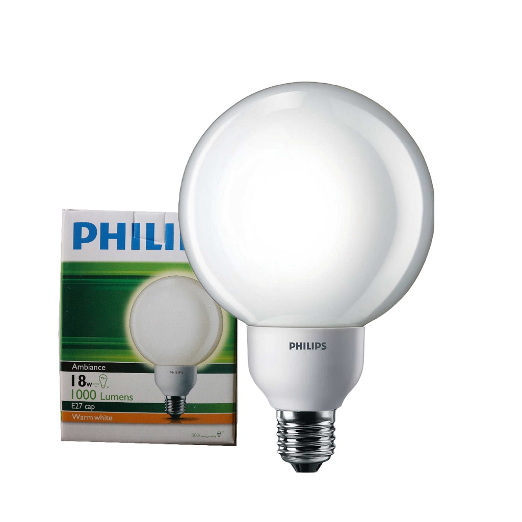 Ambiance Globe PHILIPS 18W Warm White WW E27 220 240V 1CC 6 with FREE Philips product Shopee Philippines