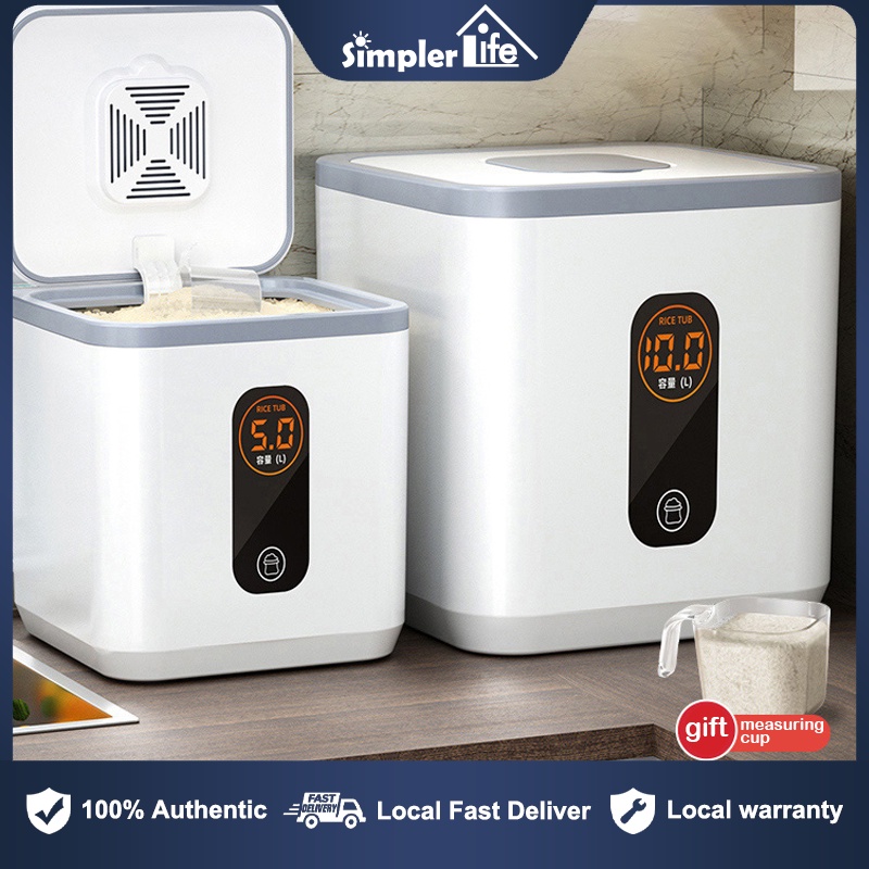 15L Kitchen Rice Buckets Food Container InsectProof MoistureProof Rice Storage Shopee