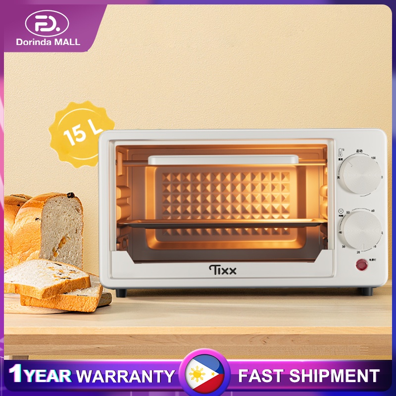 15L Electric Oven for Baking Doublelayer Preset Time & Temperature