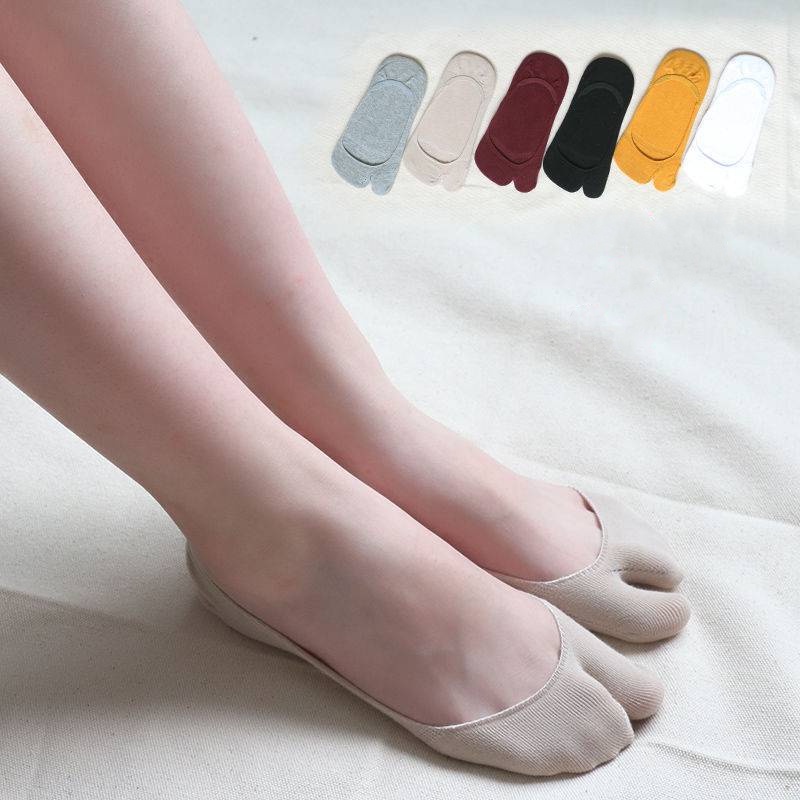 TwoToed Socks Invisible FiveToed Boat LowTop Korean Toe SplitToed