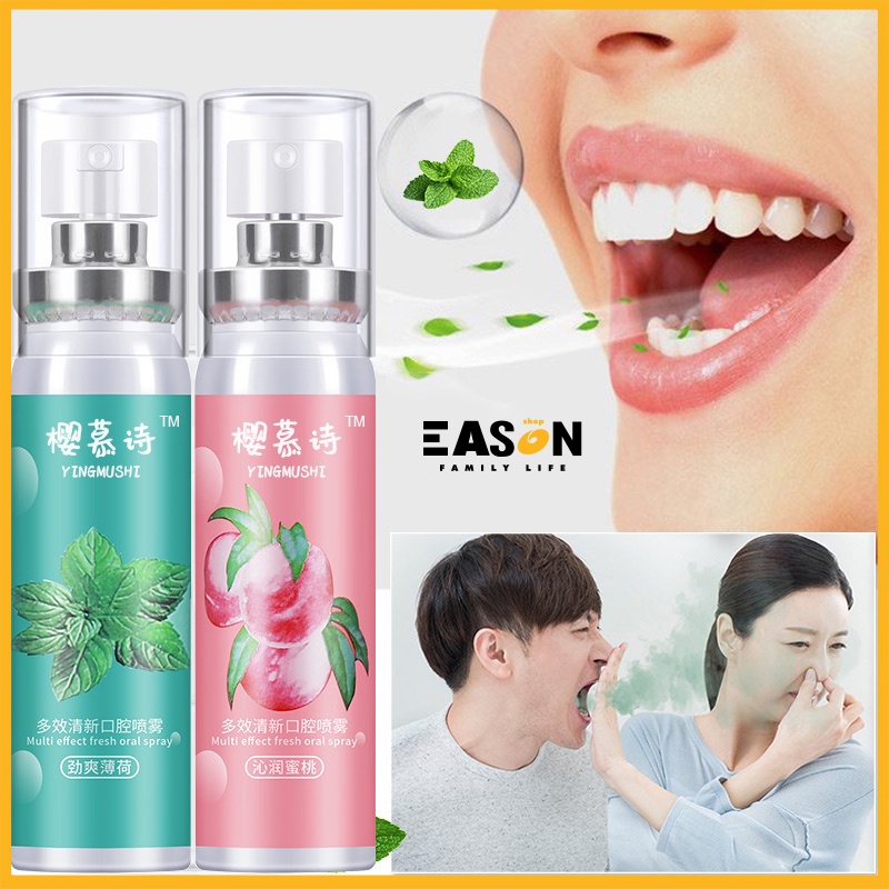 EasonShop COD Mouth Spray Breath Spray Oral Spray Peach Mint Freshener ...