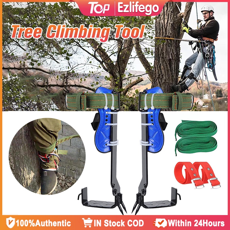 1 Pair Tree Climbing Paw Tool Tree Climbing Spikes 2 Gear with Harness ...