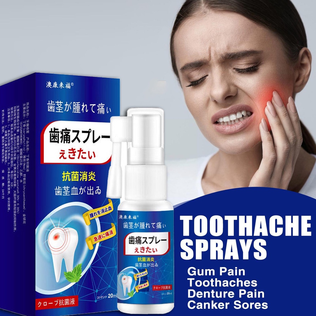 Toothache Oral Spray Teeth Pain Reliever for adult & kid Periodontitis