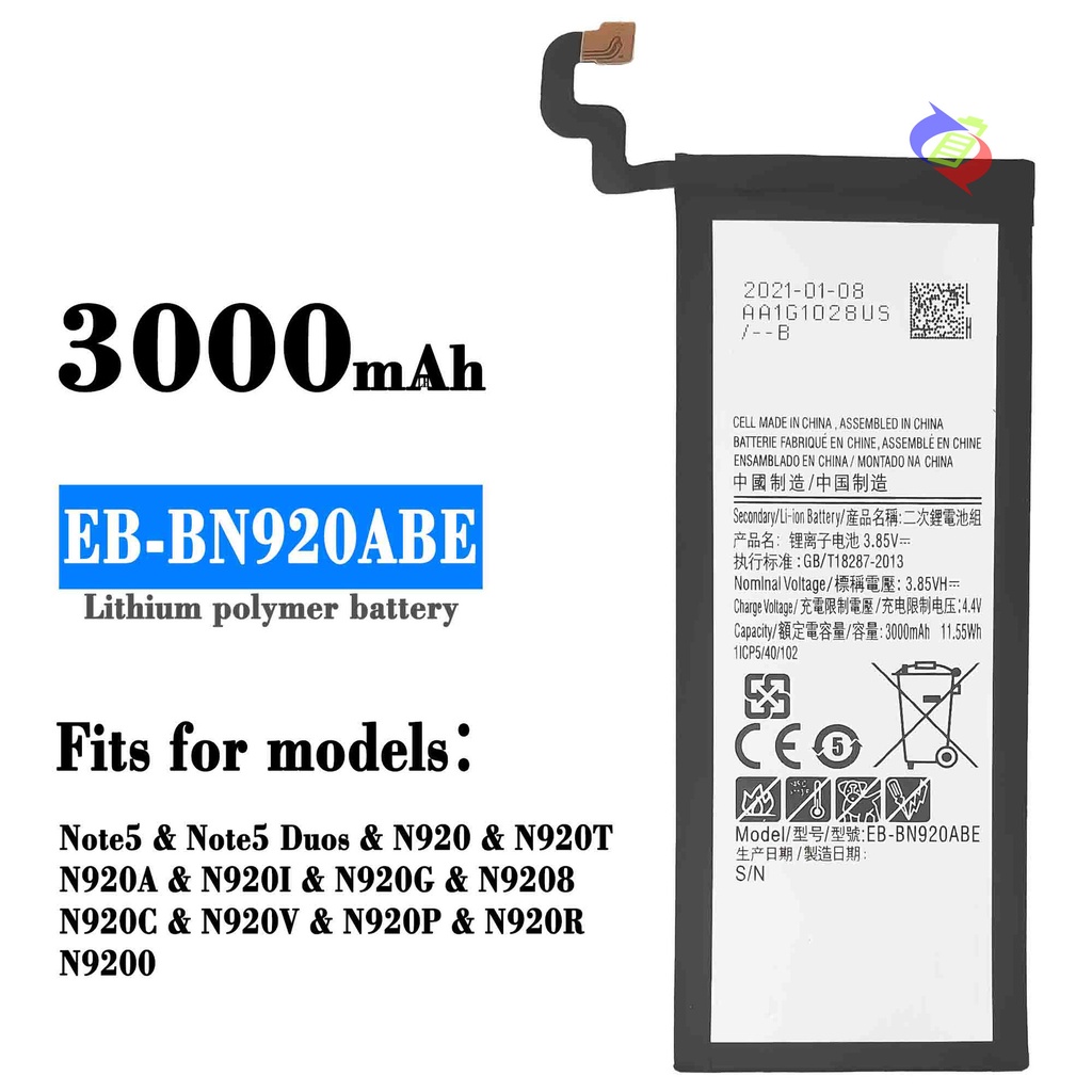 Samsung Note5 Note5 Duos EB-BN920ABE N920 N920T N920A N9201 N920G N9208 ...