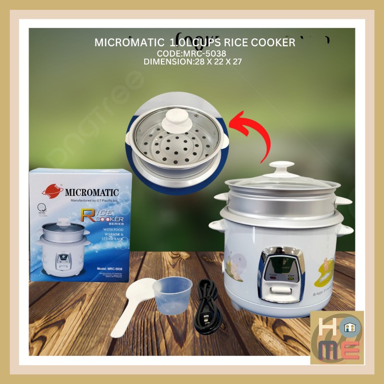 Micromatic MRC-5038 Rice Cooker 1L With Steam Rack (5 Cups of Rice)/MRC ...