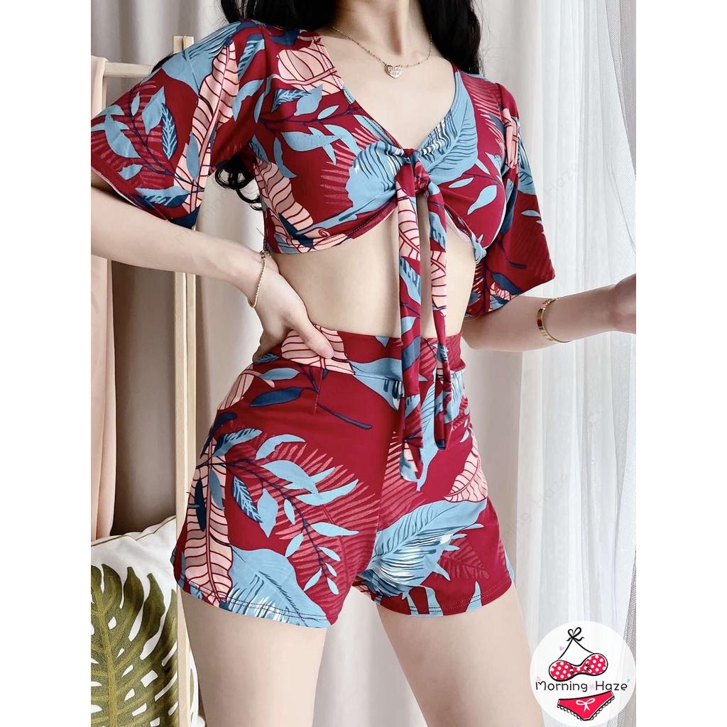 Women Two Piece V Neck Tops Sexy Crop Top & Shorts Sets T1516 | Shopee ...