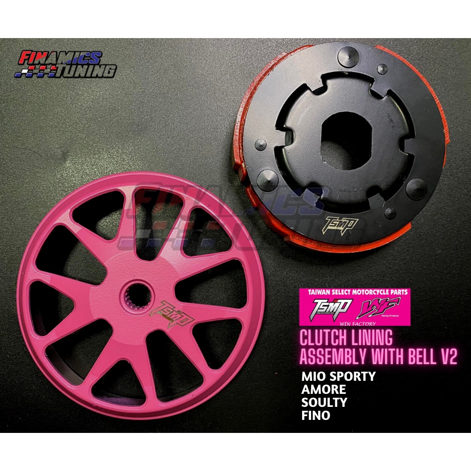 TSMP CLUTCH LINING ASSEMBLY WITH BELL V2 FOR YAMAHA MIO SPORTY SOULTY