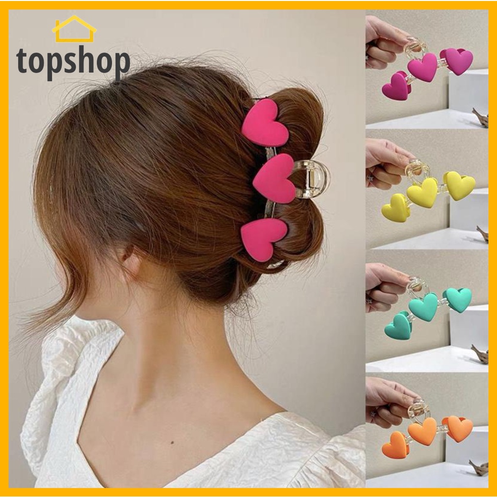Candy Color Love Heart Hair Claws Hair Clips Barrette Hair
