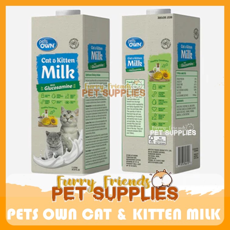 PETS OWN CAT AND KITTEN MILK with Glucosamine 1Liter Shopee Philippines