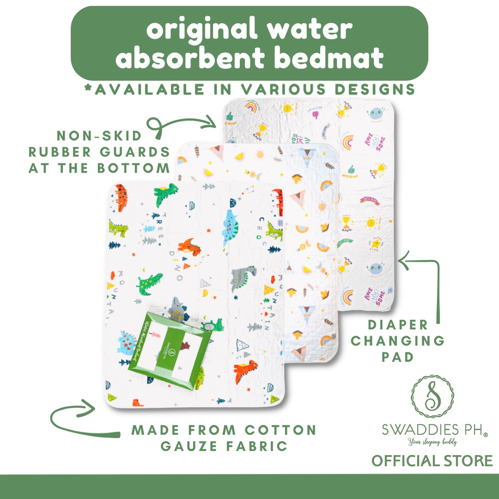 Exclusive Designs! Swaddies PH Original Water Absorbent Bedmat Changing