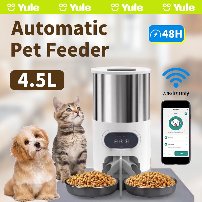 Yuposl Automatic Cat Feeders - 4L/16cup/135oz for Pets, Timed