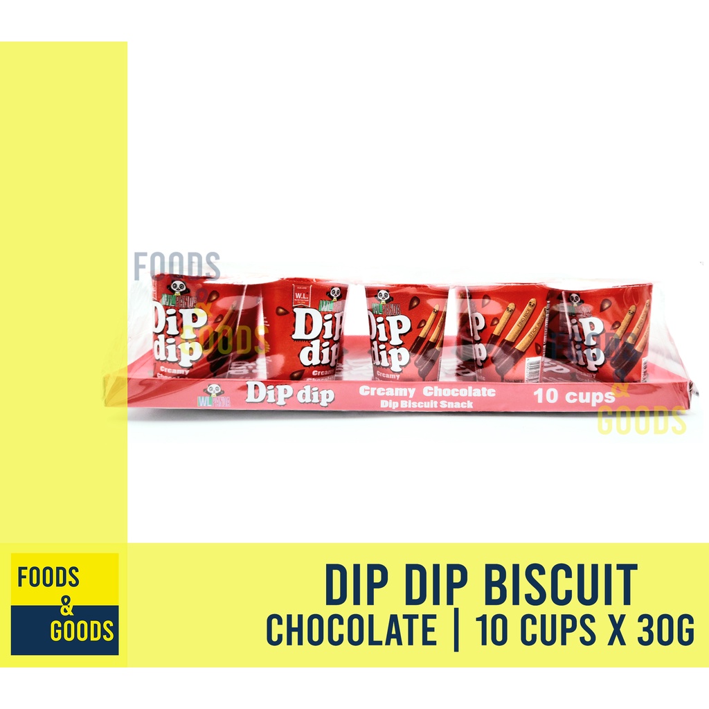 Dip Dip Creamy Chocolate Biscuit Sticks | 10 cups x 30g | Shopee ...