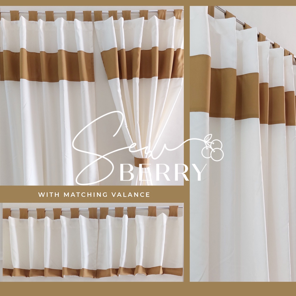 Elegant Decorative Curtains Single Stripe Tab Top Living, Dining