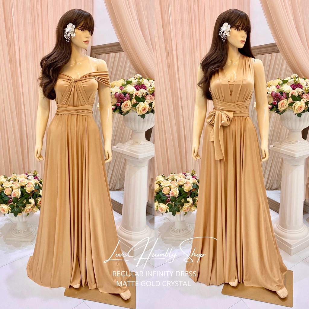 Matte gold bridesmaid dresses best sale