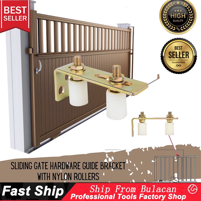 1pc Sliding Gate Hardware Guide Bracket with 2pcs Nylon Rollers rollers ...