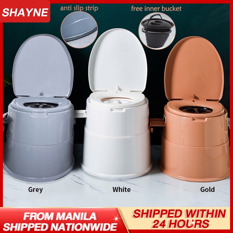 Mobile Toilet Elderly Plastic Portable Toilet bowl Nonslip Pregnant