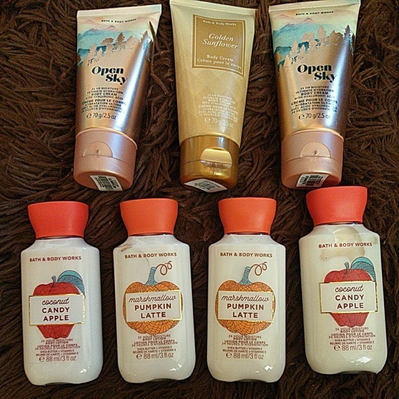 UAE ORIGINAL / ONHAND Bath & Body Works Travel Size Lotion and Cream