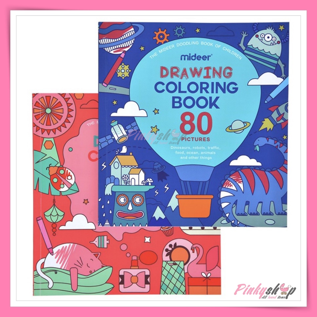 Mideer Drawing, Coloring Book 80 pictures Ages 3+ Shopee Philippines