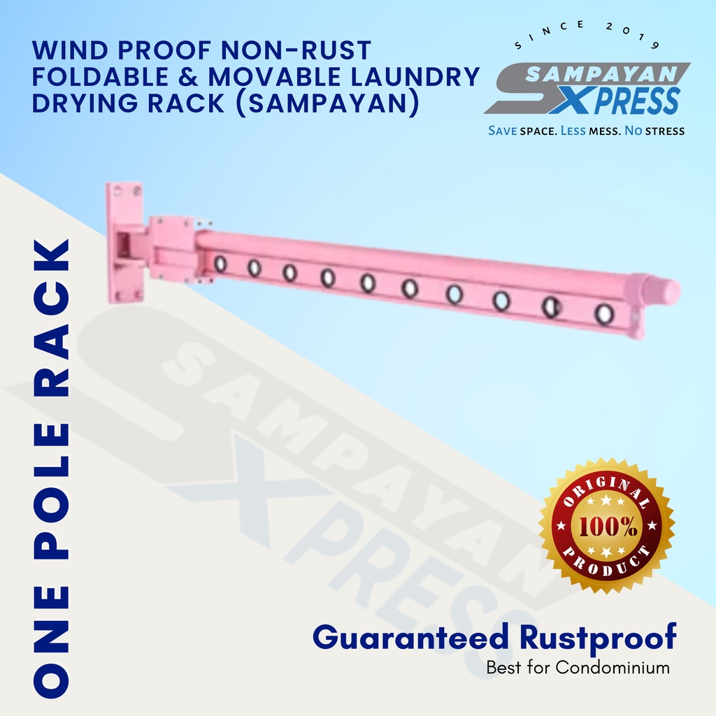 Pink Condominium Space Saver Non-Rust Rotating Laundry Drying Rack and ...