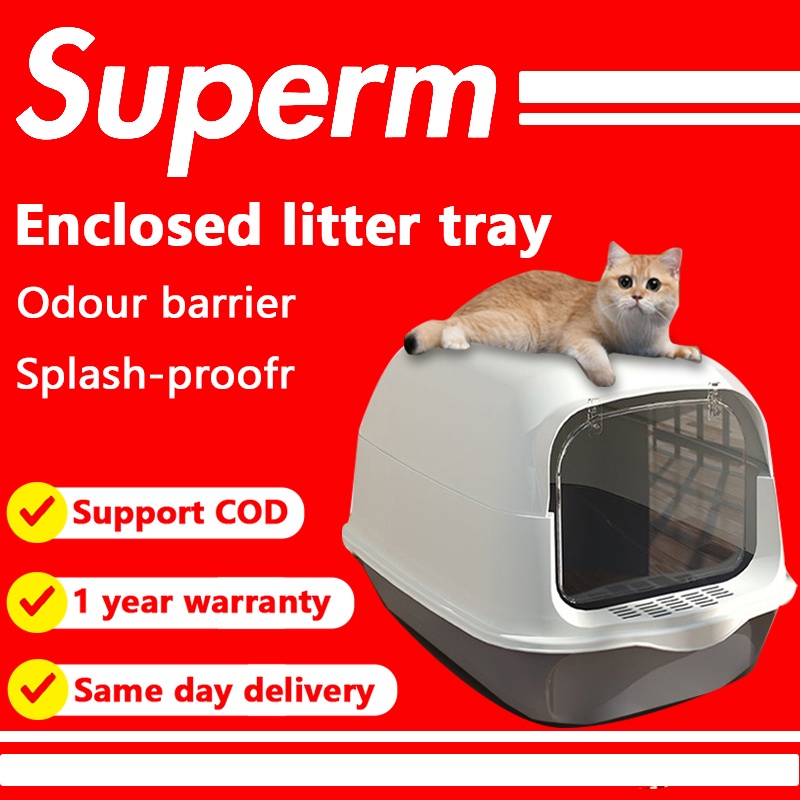 Fully Enclosed CatLitter Detachable Kitten Toilet Box CatLitterBoxWith