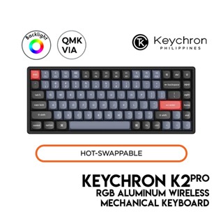 Keychron K2 Pro QMK Mechanical Keyboard, 75%, Wired/Bluetooth, RGB ...