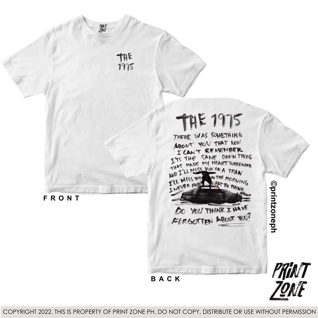 Unisex Black Cotton Tee The 1975 Music For Cars Band Logo T-Shirt