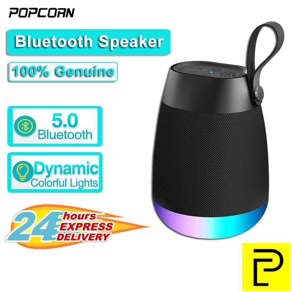 Popcorn Bluetooth 5.0 Speaker with RGB Lighting 1200mAh Battery IPX4