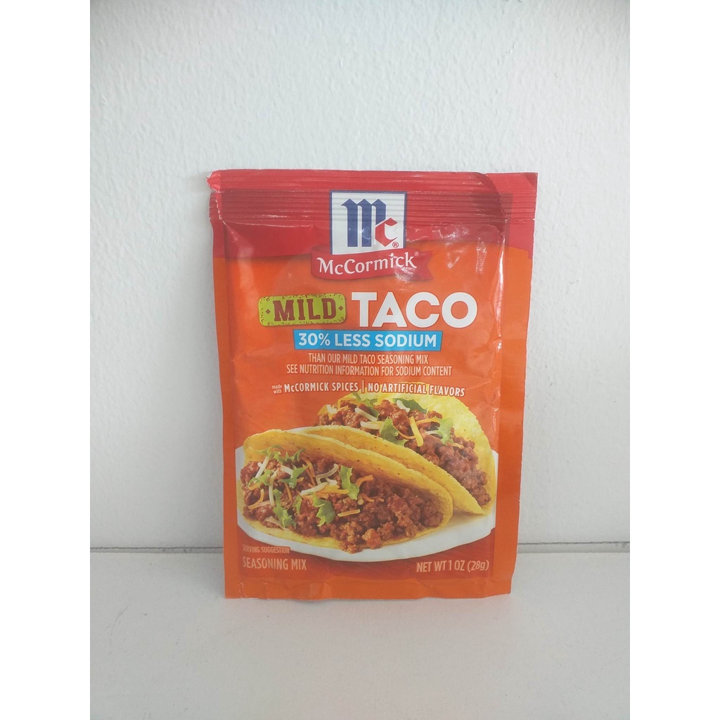 Mccormick Mild Taco 30 Less Sodium 1 Oz 28g Shopee Philippines 5342