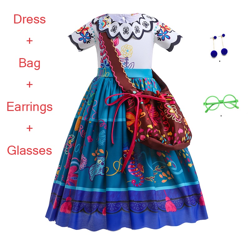 Mirabel Encanto Dress For Kids Girl Disney Princess Costume for Baby Girls Princess  Dresses Vestidos Kids Performance Cosplay 2 3 7 10 year old | Shopee  Philippines