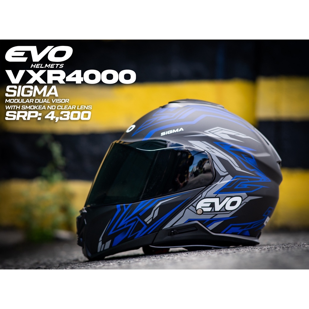 EVO HELMET VXR4000 SIGMA (MODULAR) w/ free clear lens Shopee Philippines