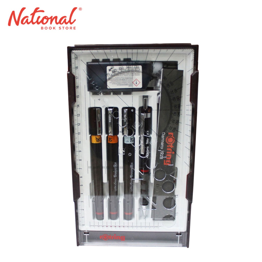 Rotring Technical Pen Isograph College Set with Adaptor .20/.40/.60 R ...
