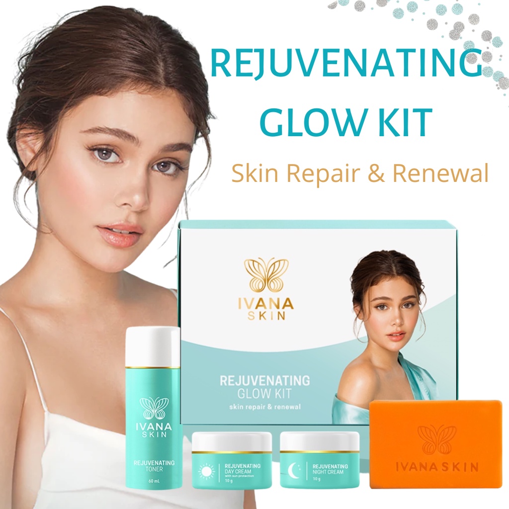 IVANA REJUVENATING SET GLOW KIT SMOOTH MOISTURIZE SOFT SKIN IVANA SKIN BY IVANA