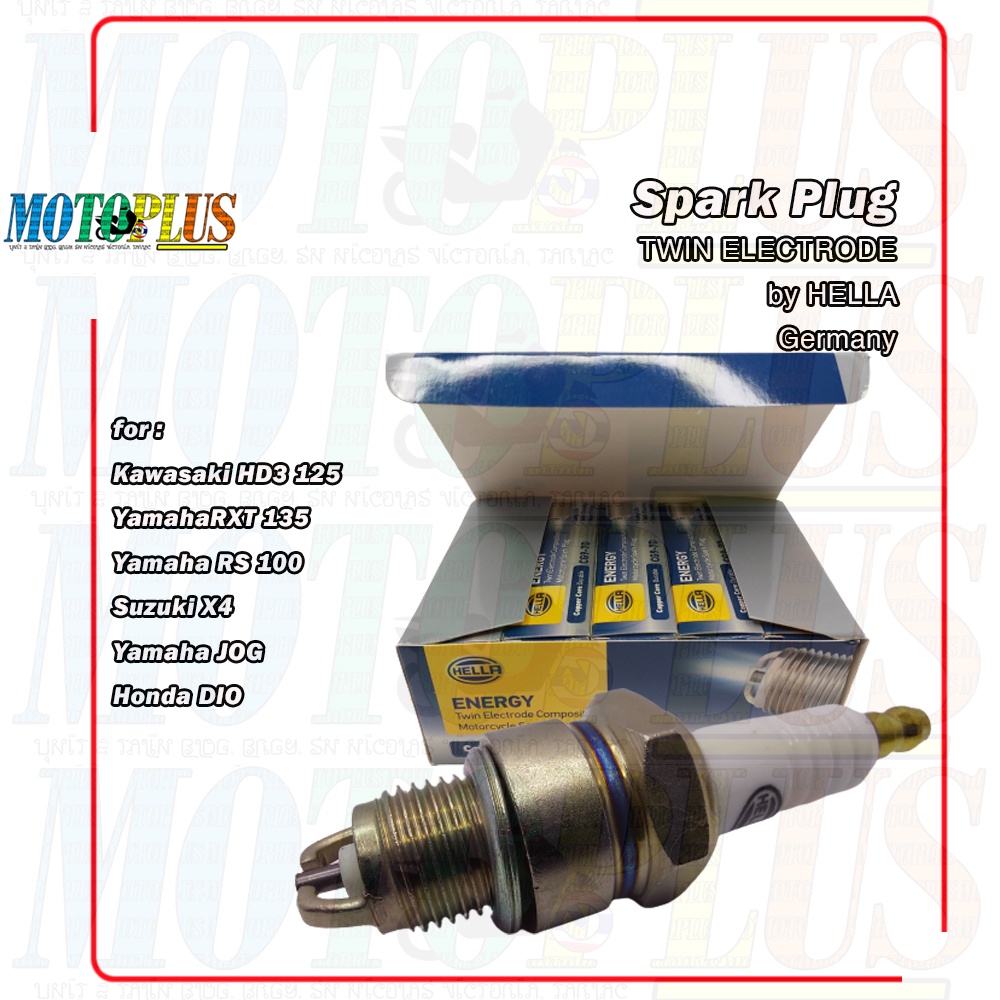 Spark plug for HD3 125 RXT 135 RS 100 X4 Jog Dio by Hella Made in