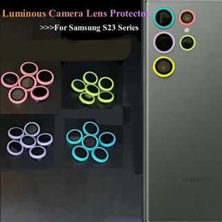 Luminous Lens Protector for Samsung Galaxy S23 Ultra S23+ Plus Ceramic Ring  Tempered Glass Camera Cover on galaxy s23ultra