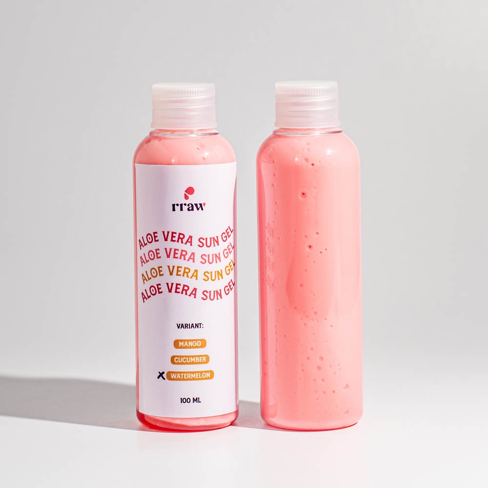 RRAW Skin Watermelon After Sun Gel Aloe Vera Organic Natural Suncare