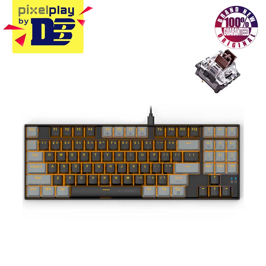 E-YOOSO Z-13 Single Light 89 Keys Mechanical Keyboard Black/Gray (Brown ...