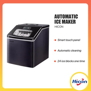 HICON 40KG Ice Machine Commercial Milk Tea Shop Bar Automatic Cube
