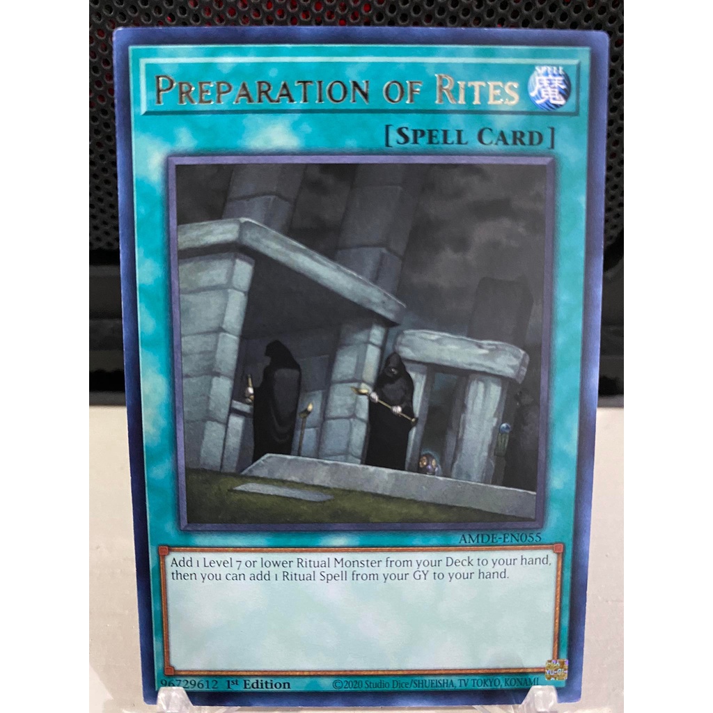 Bài Yugioh Chính Hãng ] Preparation Of Rites - AMDE-EN055 - Rare 1st