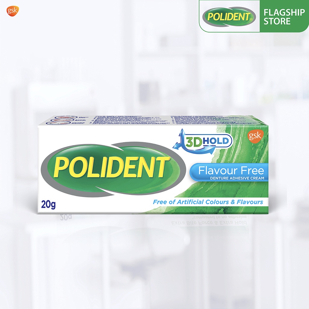 Polident Flavour Free Denture Adhesive Cream 20g Shopee Philippines