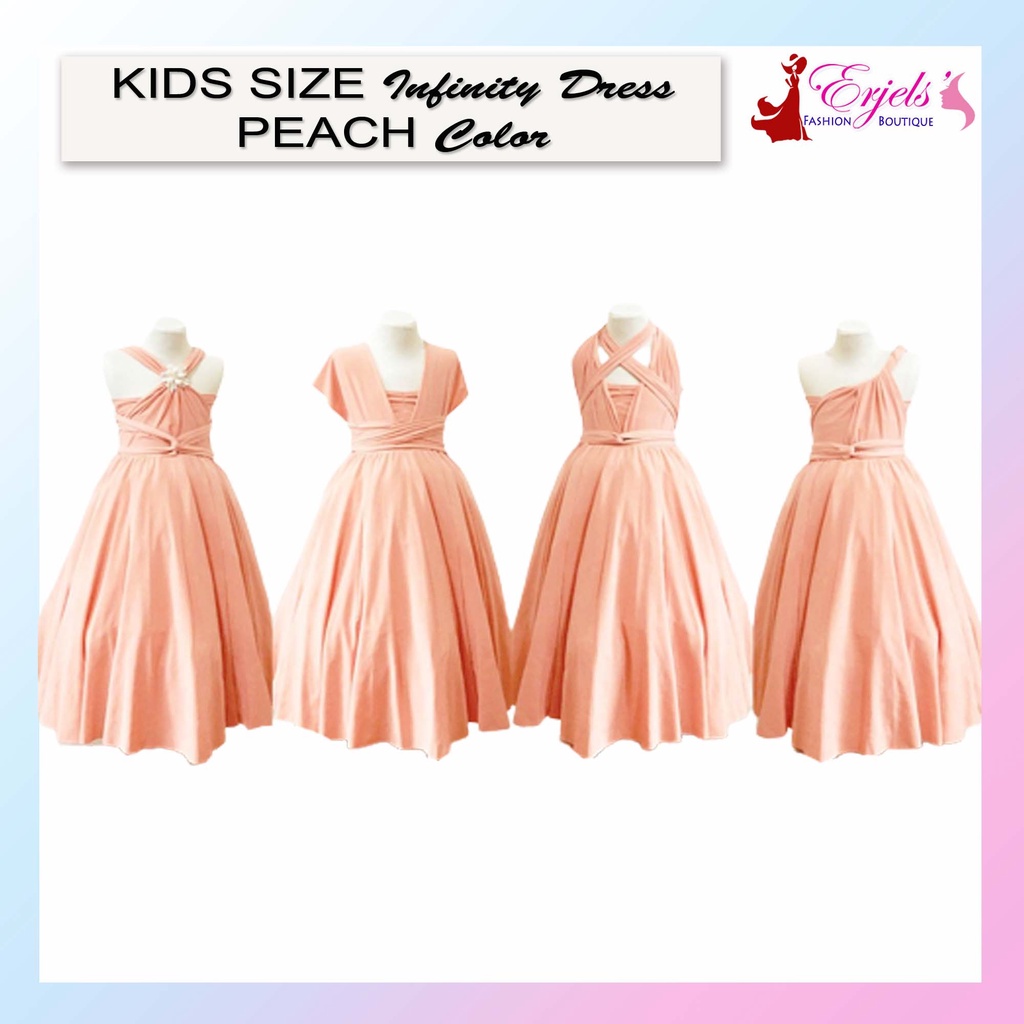 Peach color infinity sales dress