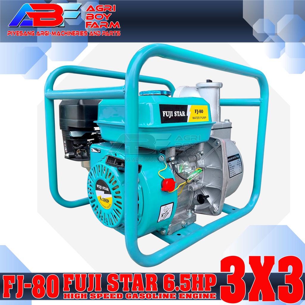 Fuji Star FJ-80 6.5hp 3x3 Water Pump Gasoline Engine Japanese ...