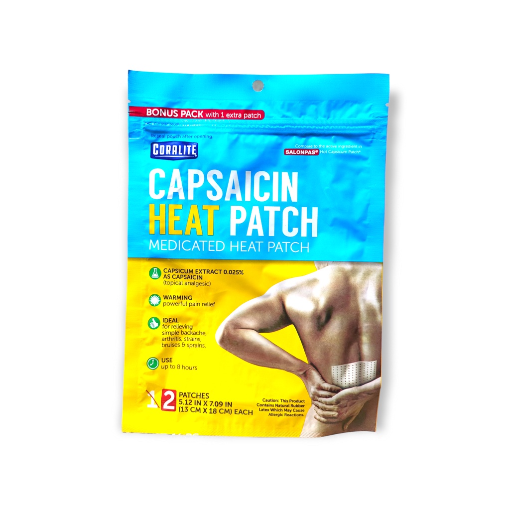 (USA) Coralite Capsaicin Heat Patch. 2 Patches. Shopee Philippines