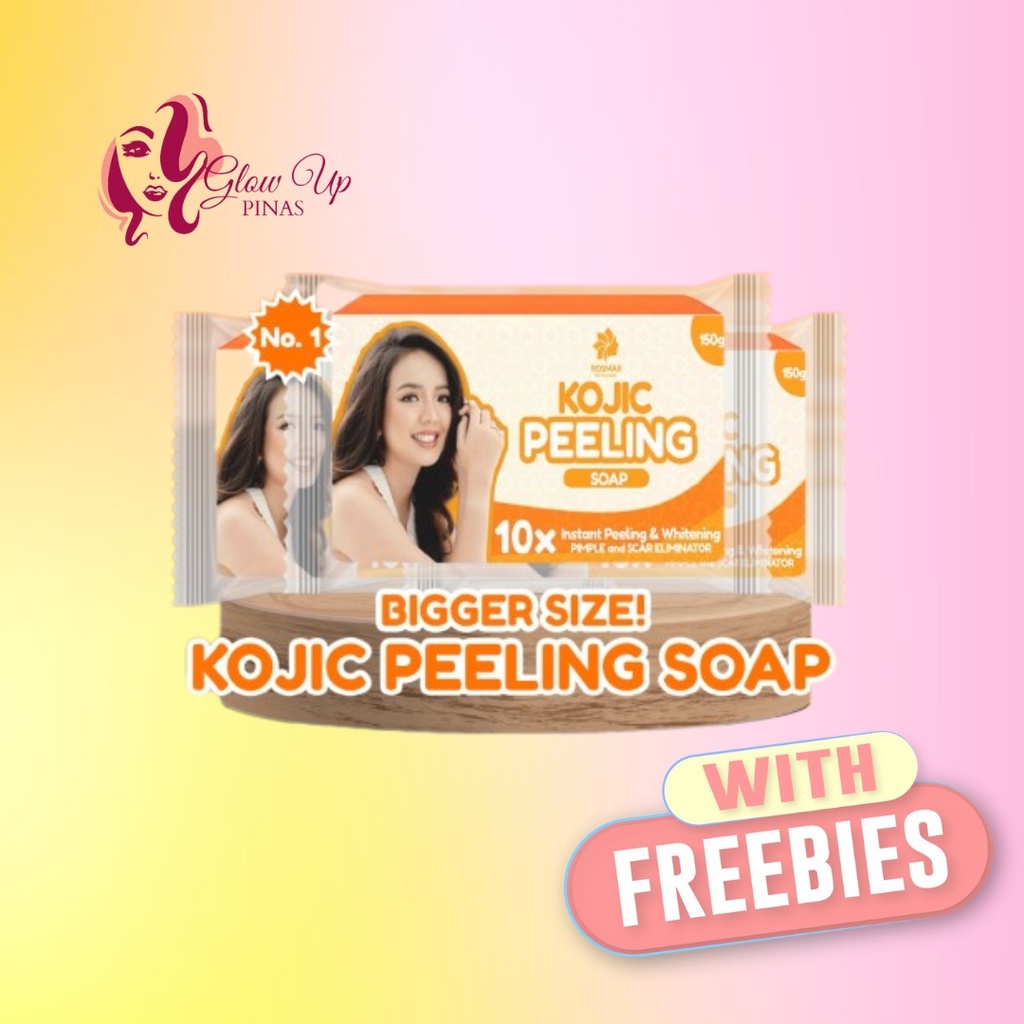 Original Rosmar Kojic Peeling soap 10x Instant whitening and peeling
