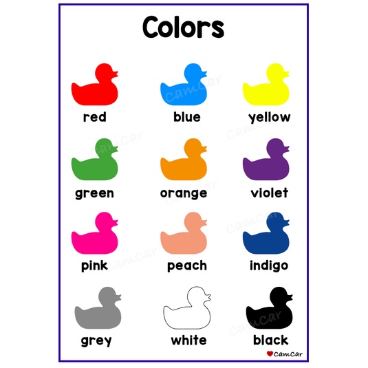 Colors / Kulay: A4 Laminated Educational Wall Chart | Shopee Philippines