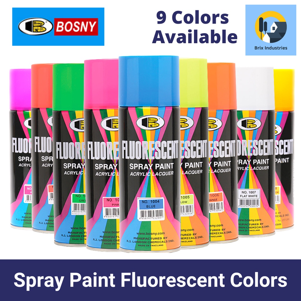 Bosny Dealer "Fluorescent Colors" Acrylic Spray Paint Shopee Philippines