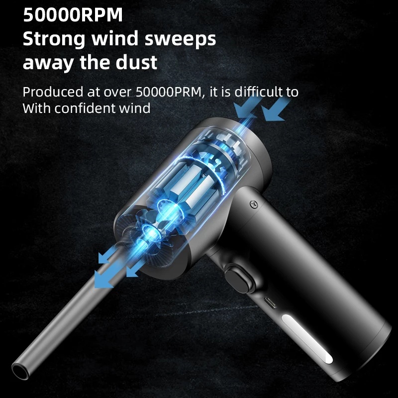 Wireless Air Duster 50000 RPM Dust Blowing Gun USB Compressed Air